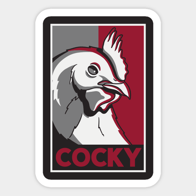 Cocky Rooster // Funny Vintage Rooster Sticker by SLAG_Creative